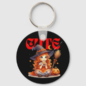 Schattigee Halloween Witch Sleutelhanger (Achterkant)