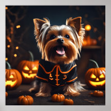 Schattigee Halloween Yorkshire Terrier Puppy Honde