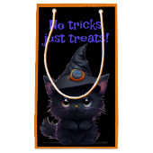 Schattigee Halloween zwarte kat Klein Cadeauzakje (Voorkant)
