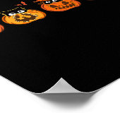Schattigee Halloween zwarte kat pompoen voor kinde Poster (Hoek)