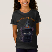 Schattigee Halloween zwarte kat T-shirt (Voorkant)