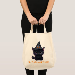 Schattigee Halloween zwarte kat Tote Bag