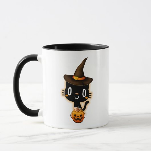 Schattigee Halloween zwarte katten Mok (Links)