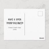 Schattigee Halloweendraak met enge pompoenen Briefkaart (Achterkant)