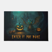 Schattigee Halloweendraak met enge pompoenen Deurmat (Voorkant)