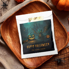 Schattigee Halloweendraak met enge pompoennaam Bedankzakje