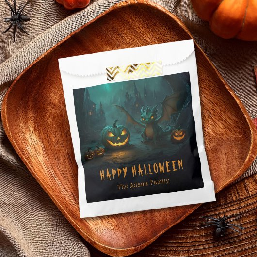 Schattigee Halloweendraak met enge pompoennaam Bedankzakje