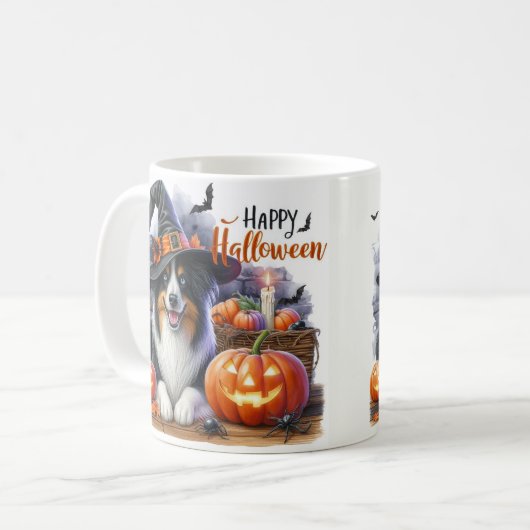 Schattigee Halloweenhond Koffiemok (Voorkant links)
