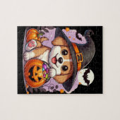 Schattigee Halloweenhond/puppy Legpuzzel (Horizontaal)
