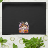 Schattigee Halloweenhond/puppy Theedoek (Gevouwen)