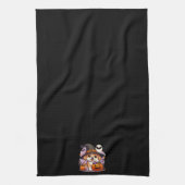 Schattigee Halloweenhond/puppy Theedoek (Verticaal)