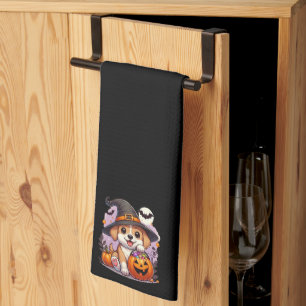 Schattigee Halloweenhond/puppy Theedoek
