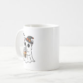 Schattigee Halloweenkat in spookkostuum Drink Boba Koffiemok (Voorkant links)