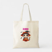Schattigee Halloweenkat met pompoen en heks Pet De Tote Bag (Achterkant)