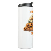Schattigee Halloweenkat met pompoenen - Kawaii Spo Thermosbeker (Gedraaid links)