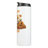 Schattigee Halloweenkat met pompoenen - Kawaii Spo Thermosbeker (Geroteerd rechts)