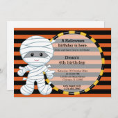 Schattigee Halloweenverjaardag Kaart (Voorkant / Achterkant)