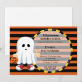 Schattigee Halloweenverjaardag Kaart (Voorkant / Achterkant)