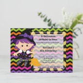 Schattigee Halloweenverjaardag Kaart (Staand voorkant)