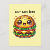 Schattigee hamburger liefhebbers aanpassen briefkaart (Voorkant)