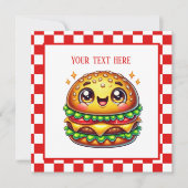 Schattigee Hamburger liefhebbers feest Kaart (Voorkant)