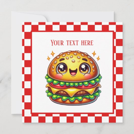 Schattigee Hamburger liefhebbers feest Kaart (Voorkant)