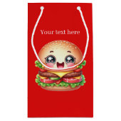 Schattigee hamburger liefhebbers feest klein cadeauzakje (Achterkant)
