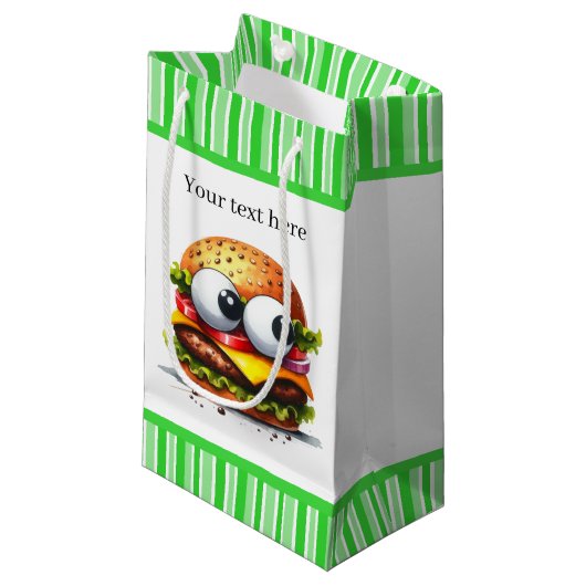 Schattigee hamburger liefhebbers feest klein cadeauzakje (Voorkant Gekanteld)