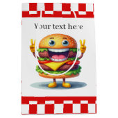 Schattigee hamburger liefhebbers feest medium cadeauzakje (Voorkant)