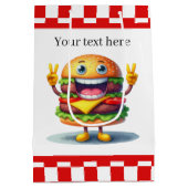 Schattigee hamburger liefhebbers feest medium cadeauzakje (Achterkant)