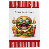 Schattigee hamburger liefhebbers feest medium cadeauzakje (Voorkant)