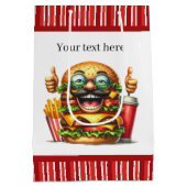 Schattigee hamburger liefhebbers feest medium cadeauzakje (Achterkant)