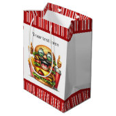 Schattigee hamburger liefhebbers feest medium cadeauzakje (Achterkant Gekanteld)