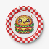 Schattigee Hamburger liefhebbers feest Papieren Bordje (Voorkant)