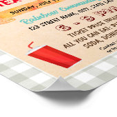 Schattigee Hamburger thema flyer Poster (Hoek)