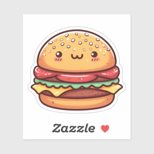 Schattigee Hamburger Vinyl Stickers (Vel)