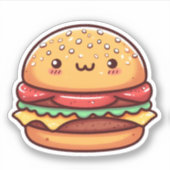Schattigee Hamburger Vinyl Stickers (Voorkant)