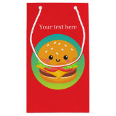 Schattigee hamburgerpartij aanpasbaar klein cadeauzakje (Achterkant)