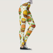 Schattigee hamburgerpatroon leggings (Rechts)
