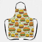 Schattigee hamburgerpatroon schort (Voorkant)