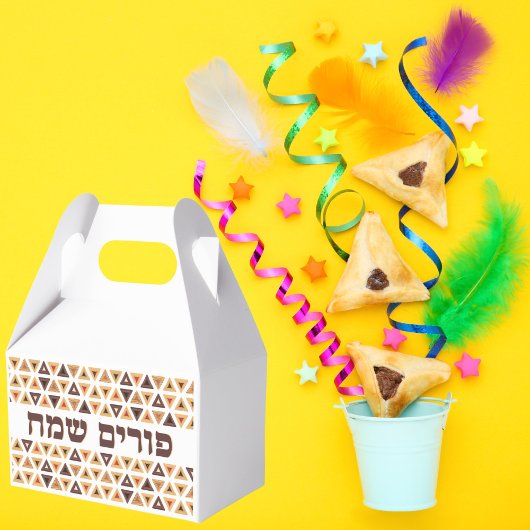 Schattigee Hamentash Happy Purim Favor Box Bedankdoosjes