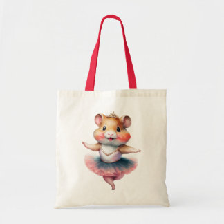 Schattigee hamster ballerina dansballet tote bag