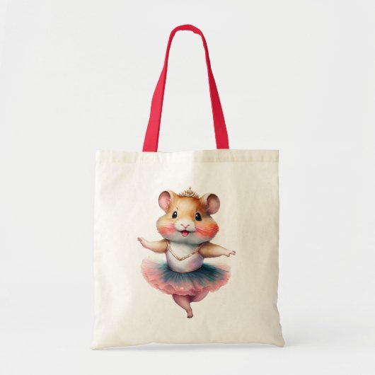 Schattigee hamster ballerina dansballet tote bag (Voorkant)
