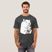 Schattigee hamster cavia Drink Boba Bubble Tea T-shirt (Voorkant volledig)
