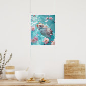 Schattigee Hamster Chill in Water Poster (Keuken)