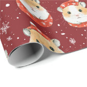 Schattigee Hamster Christmas Wrapping Paper Cadeaupapier (Rol Hoek)