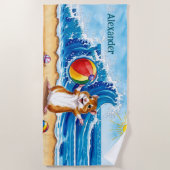 Schattigee hamster gepersonaliseerd strandlaken (Voorkant)