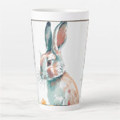 Schattigee hamster het eten van een wortel ontwerp latte mok (Voorkant)