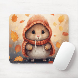 Schattigee hamster in herfstlandschap grillige Her Muismat