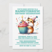 Schattigee Hamster Lifting Cupcake Hamsterrific Ve Kaart (Voorkant)